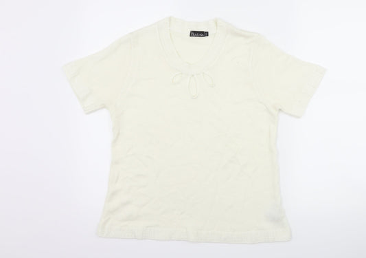 prauna Womens White   Basic T-Shirt Size M