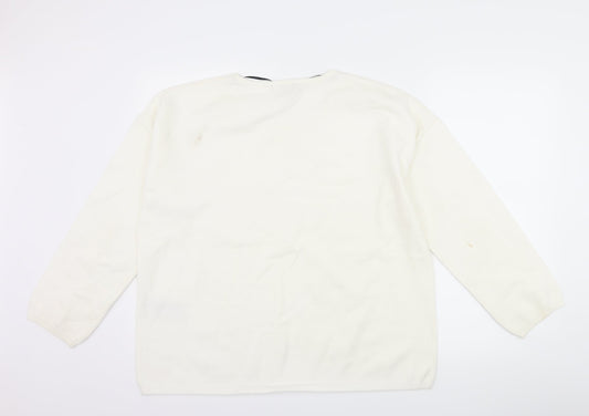 Selected Femme Womens White   Pullover Jumper Size XL