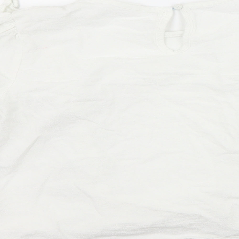 SheIn Girls White   Basic Blouse Size 7-8 Years