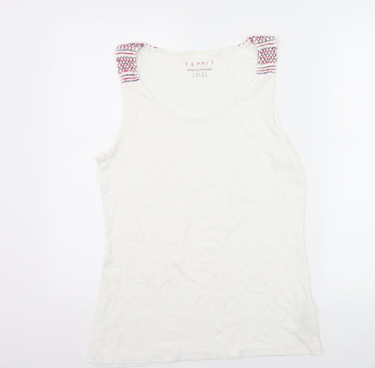 Espirit Womens White   Basic Tank Size XL