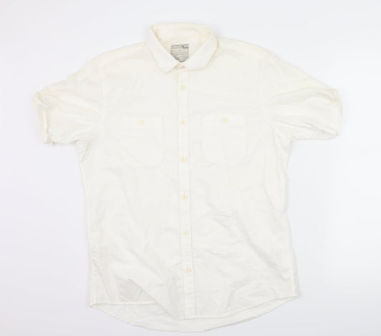 Additional front view of Burton men’s white button-up, size M