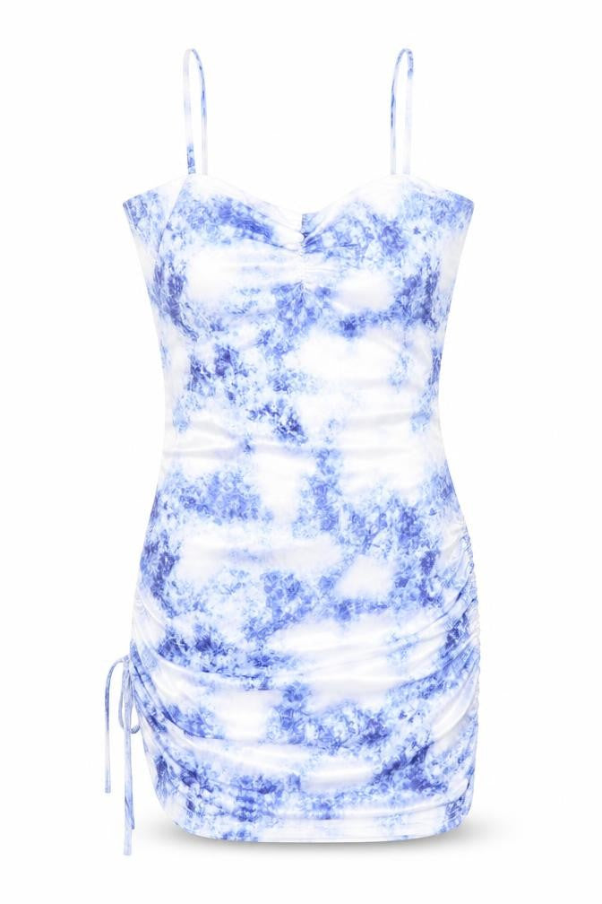 Front view of SHEIN women’s blue bodycon, size L