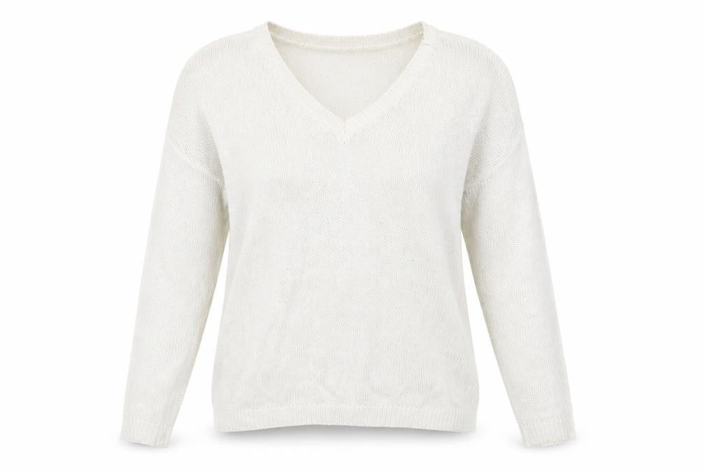 Front view of Preworn women’s beige jumper, size S