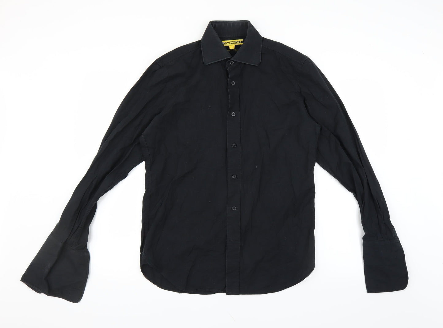 dreamweaver Mens Black    Button-Up Size 14