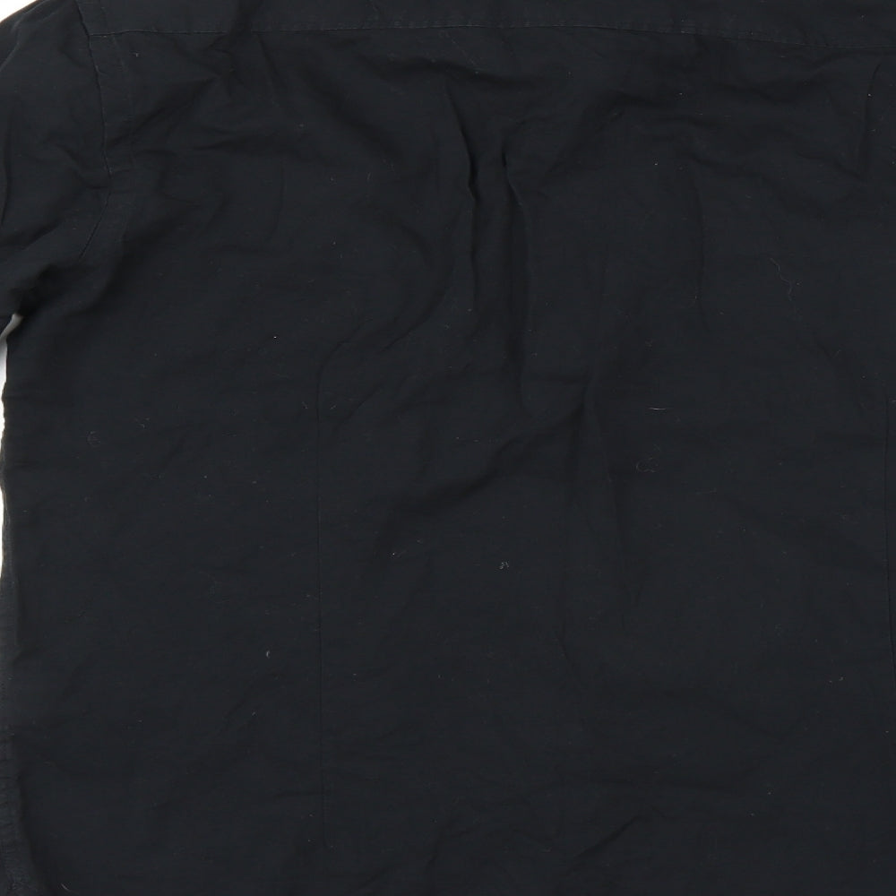 dreamweaver Mens Black    Button-Up Size 14