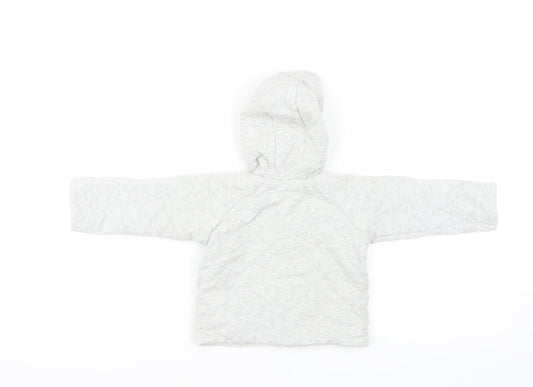 Marks and Spencer Girls Grey   Overcoat Coatigan Size 6-9 Months