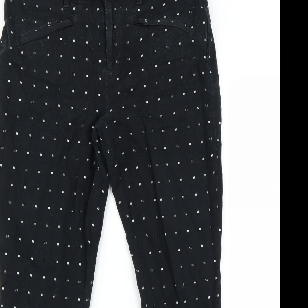 Gap Womens Black Geometric  Trousers  Size 8 L27 in