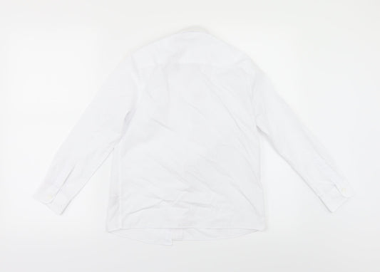 Marks and Spencer Girls White   Basic Button-Up Size 8-9 Years  - SCHOOL