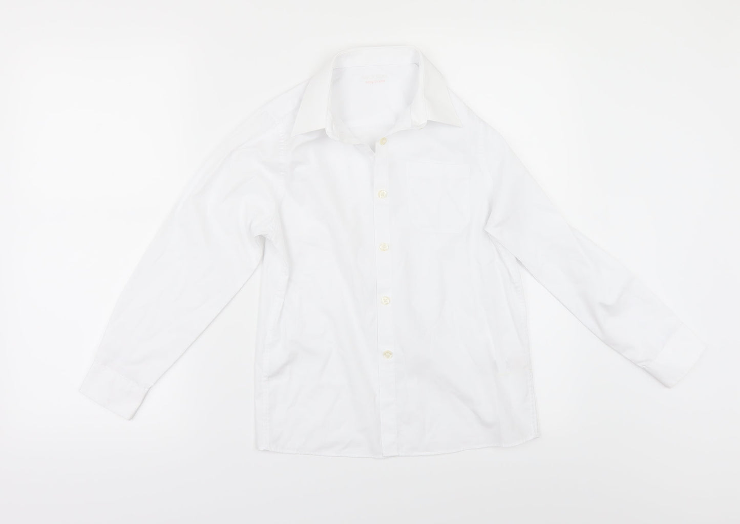 Marks and Spencer Girls White   Basic Button-Up Size 9-10 Years  - SCHOOL