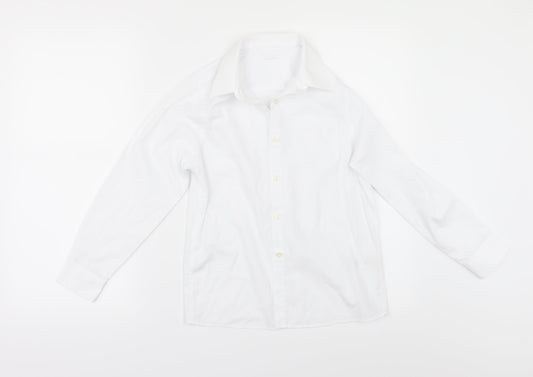 Marks and Spencer Girls White   Basic Button-Up Size 9-10 Years  - SCHOOL