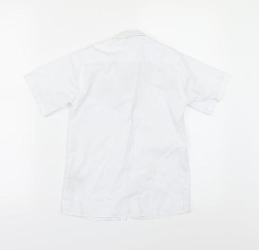 Marks and Spencer Girls White   Basic Button-Up Size 8-9 Years  - SCHOOL