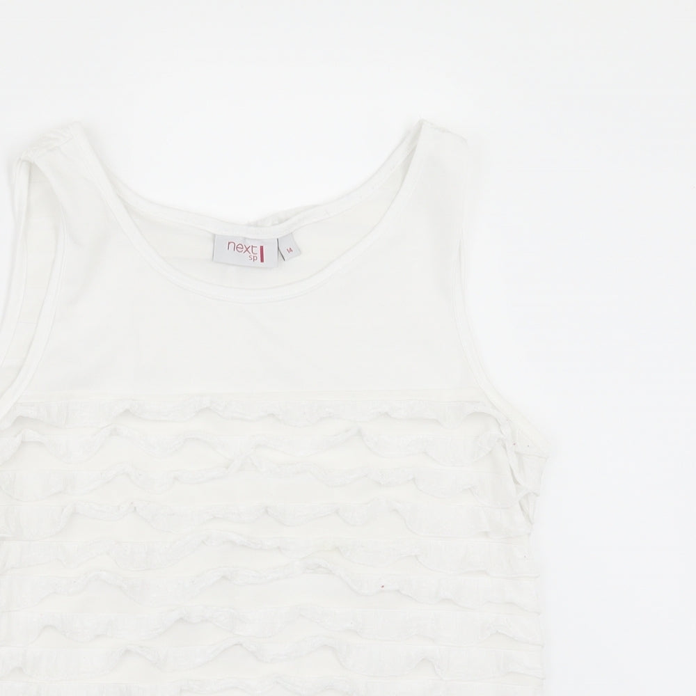 NEXT Womens White   Tunic T-Shirt Size 14