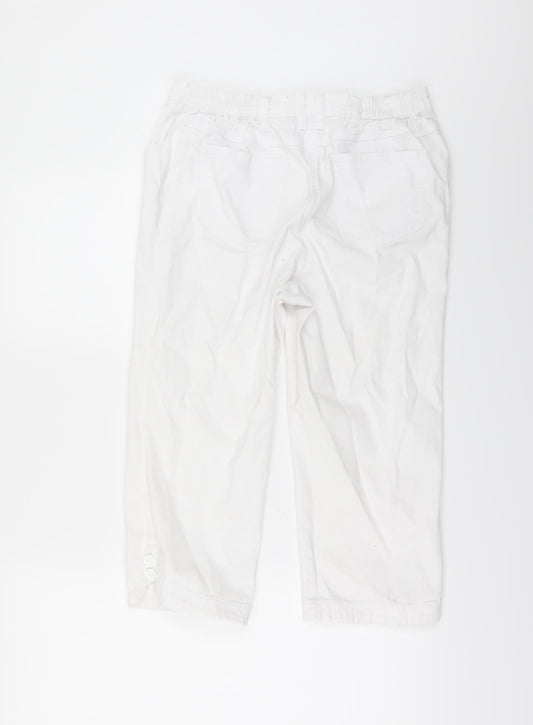BM Womens White  Denim Cropped Jeans Size 12