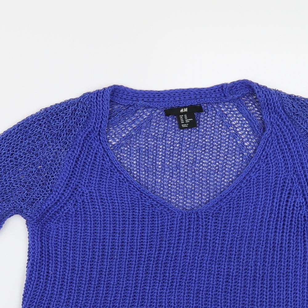 H&M Womens Blue   Pullover Jumper Size XS