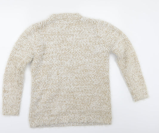 Angel ribbons Womens Beige   Pullover Jumper Size 14