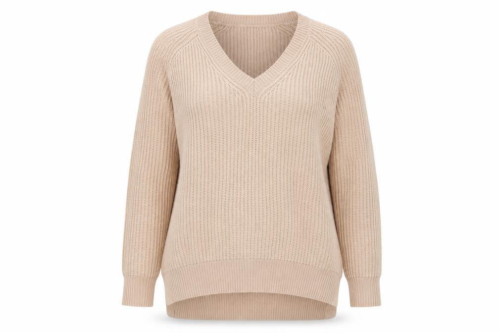 Front view of Society 8 women’s orange jumper, size UK 8
