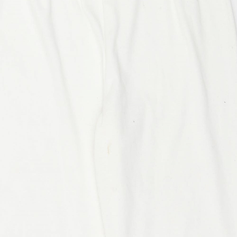 Anthology Womens White  Jersey Trousers  Size 16 L21 in
