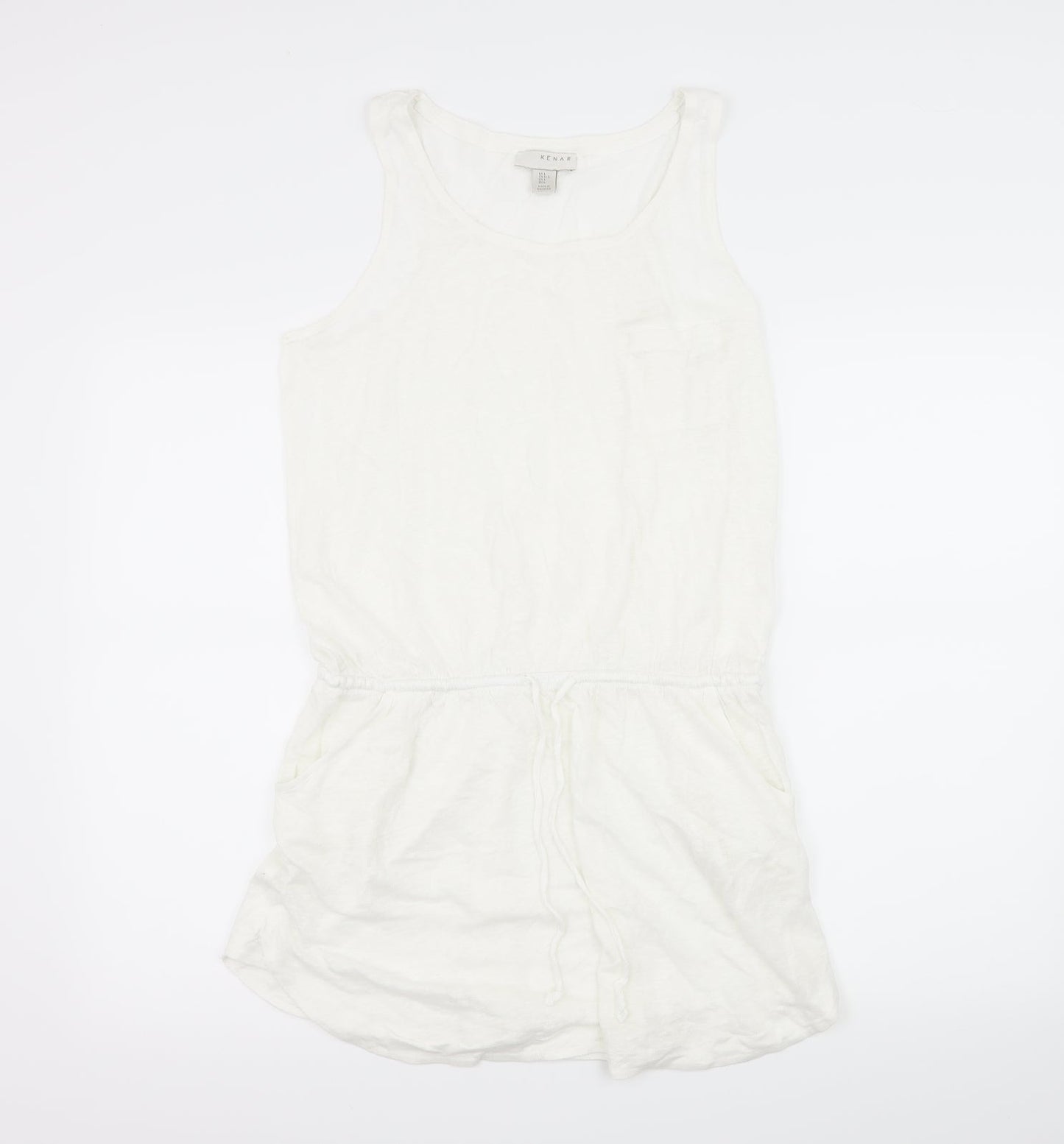Kenar Womens White  Jersey T-Shirt Dress  Size L