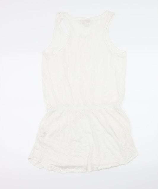 Kenar Womens White  Jersey T-Shirt Dress  Size L