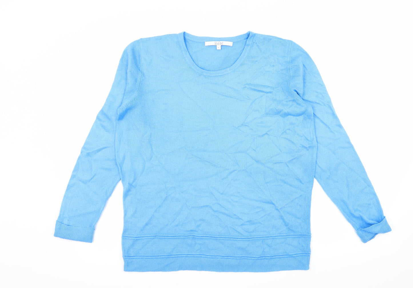 Vida Vi Womens Blue  Knit Pullover Jumper Size L