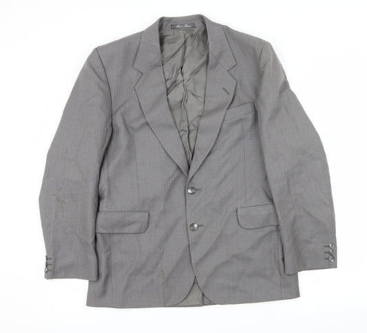Dunn & Co Mens Grey Striped  Jacket Suit Jacket Size M