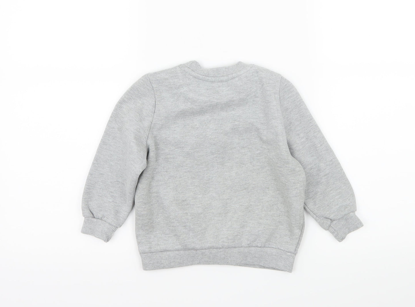 Very Boys Grey Geometric Jersey Pullover Sweatshirt Size 2-3 Years  - Awesome