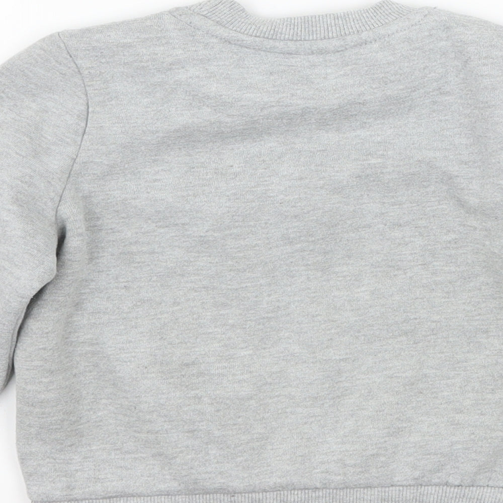 Very Boys Grey Geometric Jersey Pullover Sweatshirt Size 2-3 Years  - Awesome