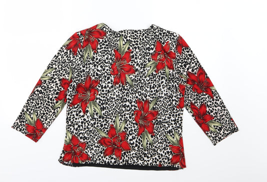 Preqworn Womens Multicoloured Animal Print  Basic Blouse Size M  - Floral