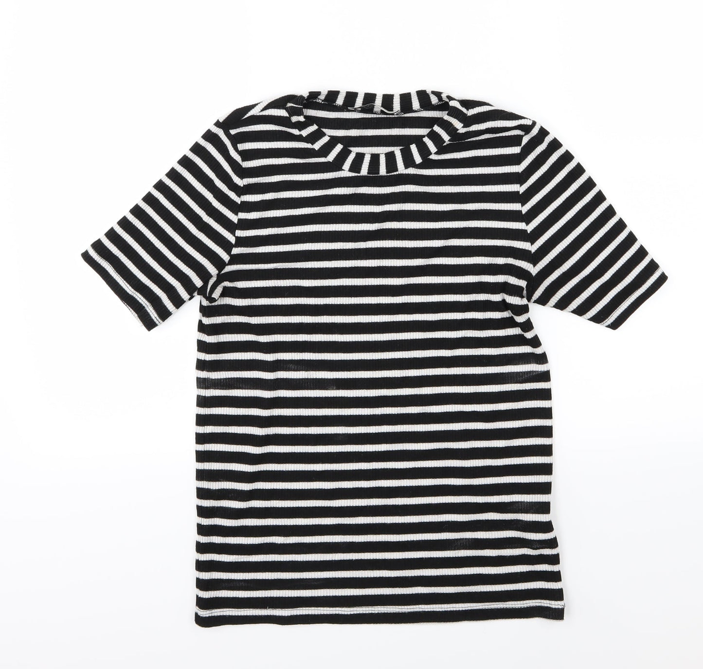 Oasis Womens Black Striped Knit Pullover Jumper Size M