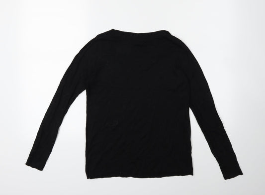 Smart Set Womens Black  Knit Pullover Jumper Size M