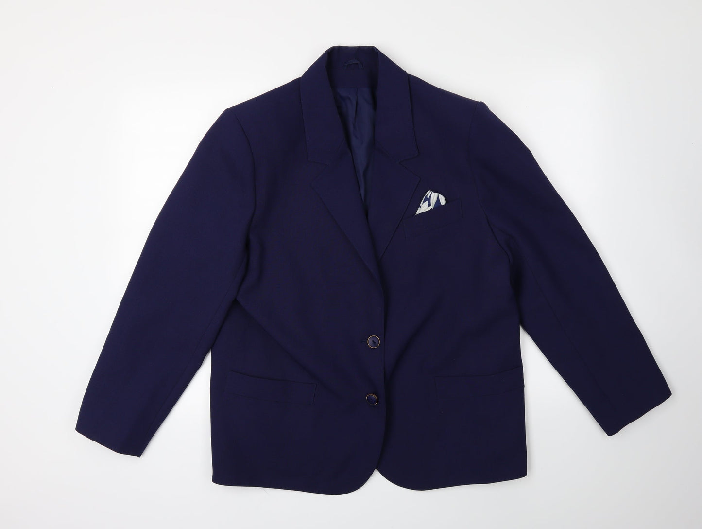 Preworn Womens Blue   Jacket Suit Jacket Size 14