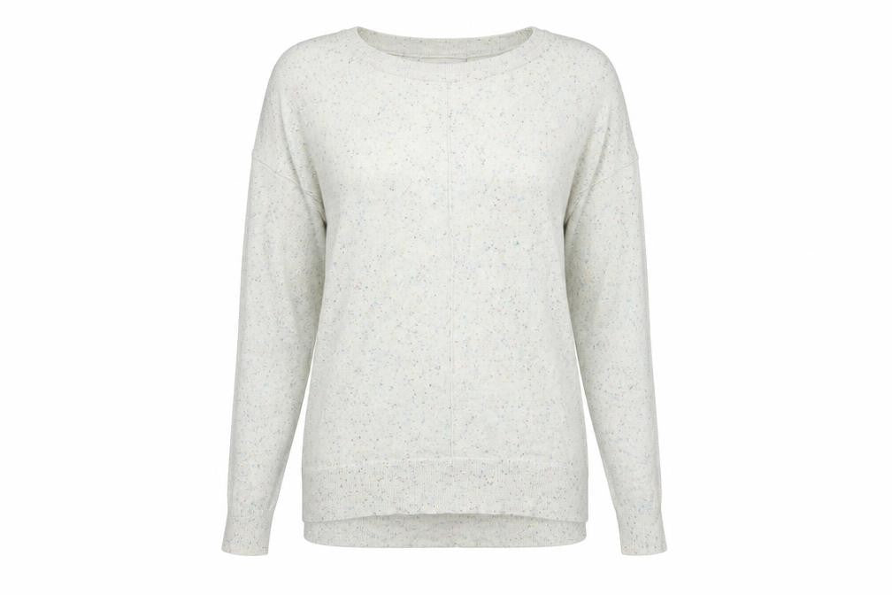 Front view of Next women’s grey knit jumper, size UK 8