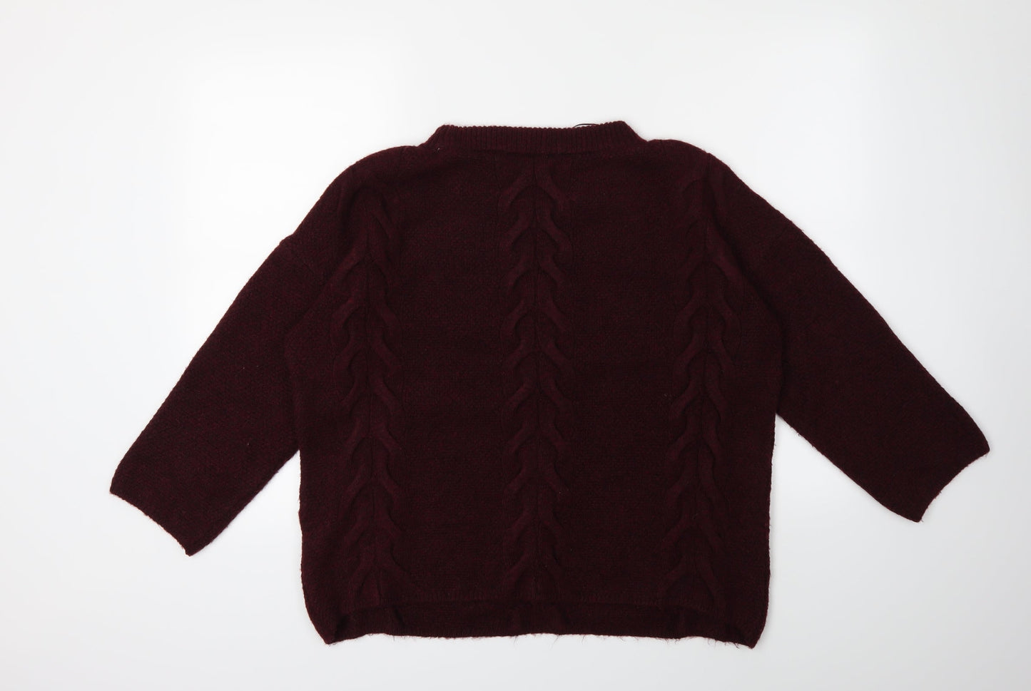 Marks and Spencer Womens Red  Knit Pullover Jumper Size 16