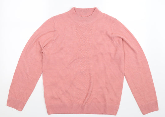 Preworn Womens Pink  Knit Pullover Jumper Size 14