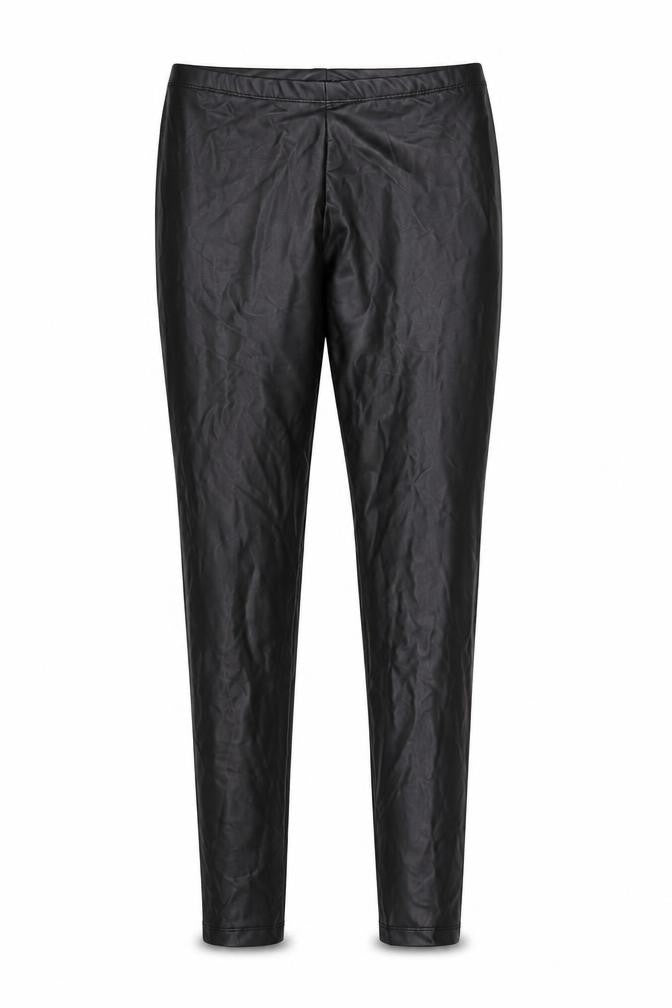 Front view of Preworn women’s black jegging leggings, size UK 10, 30-inch leg