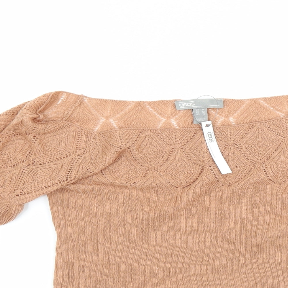 ASOS Womens Beige   Pullover Jumper Size 14