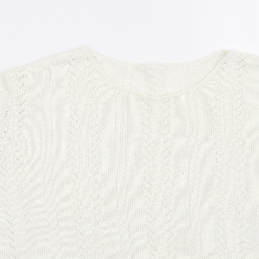 Marks and Spencer Womens White   Pullover Jumper Size 16