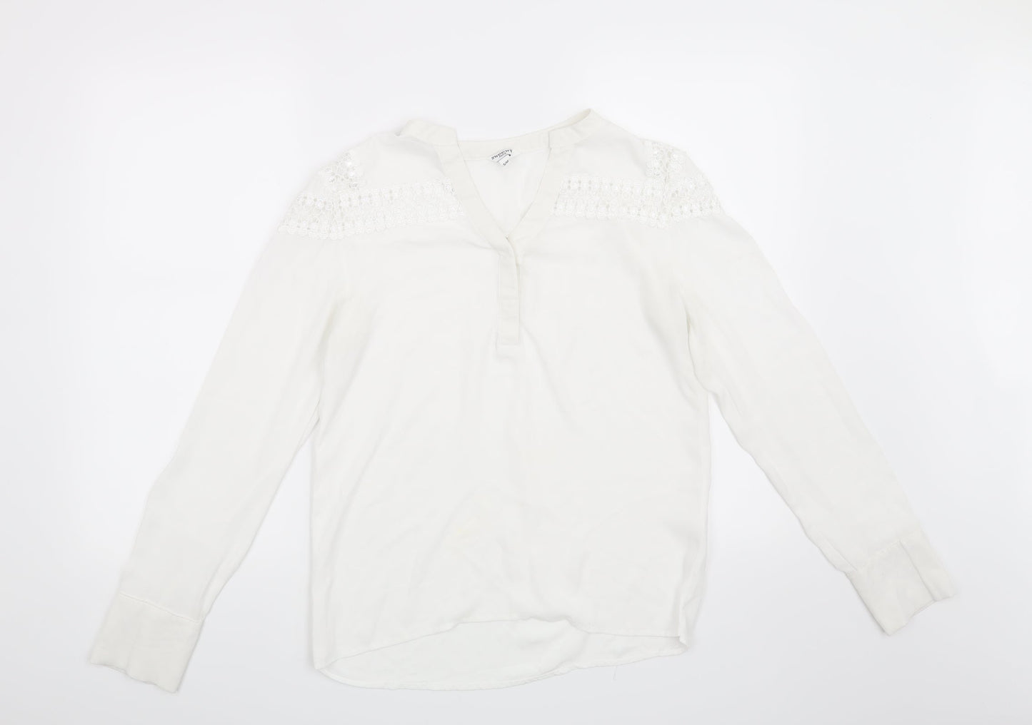 Preworn Womens White   Basic Blouse Size S
