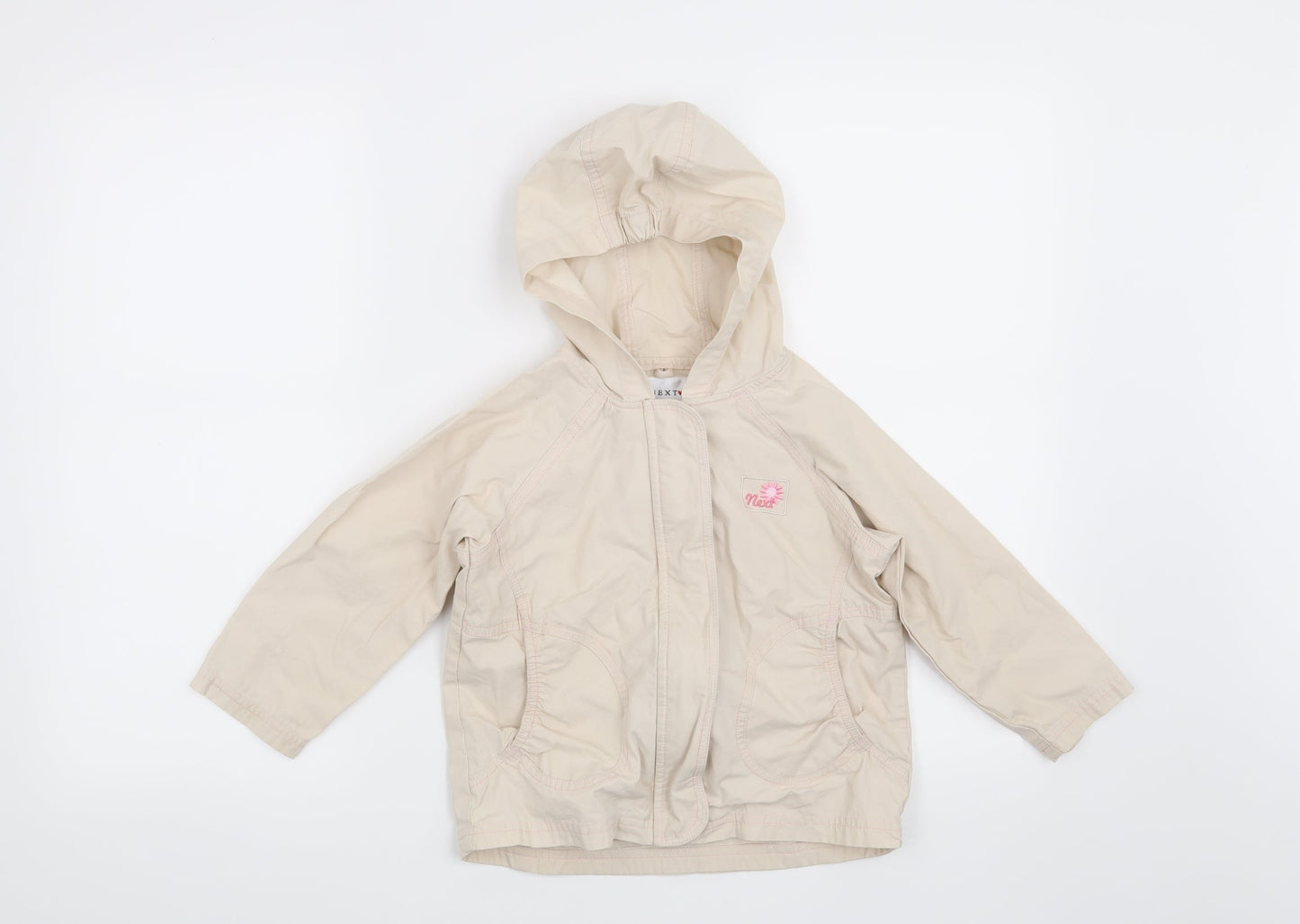 NEXT Girls Beige   Overcoat Coat Size 2-3 Years