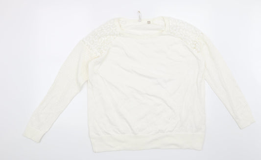 Anthology Womens Beige   Pullover Jumper Size 20