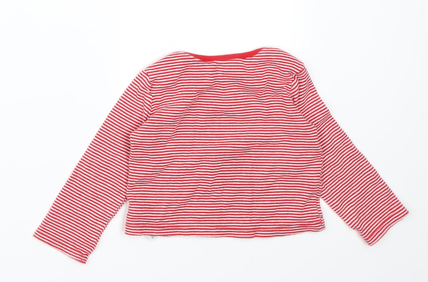 F&F Baby Red Striped  Basic T-Shirt Size 9-12 Months  - Christmas