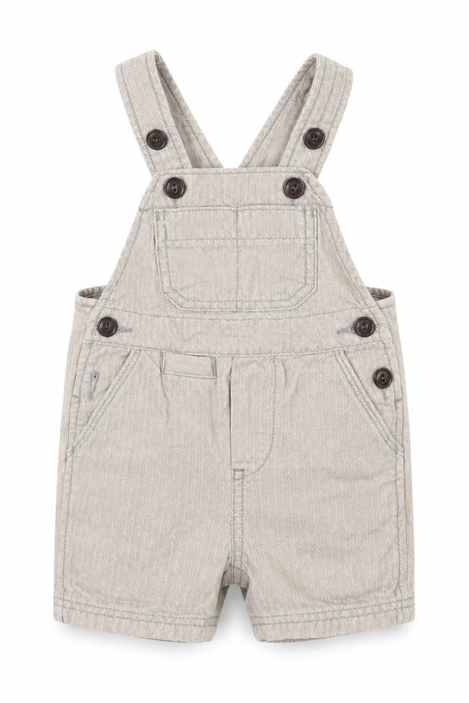 Front view of Gap Baby Grey Coverall One-Piece, size 3-6, Months