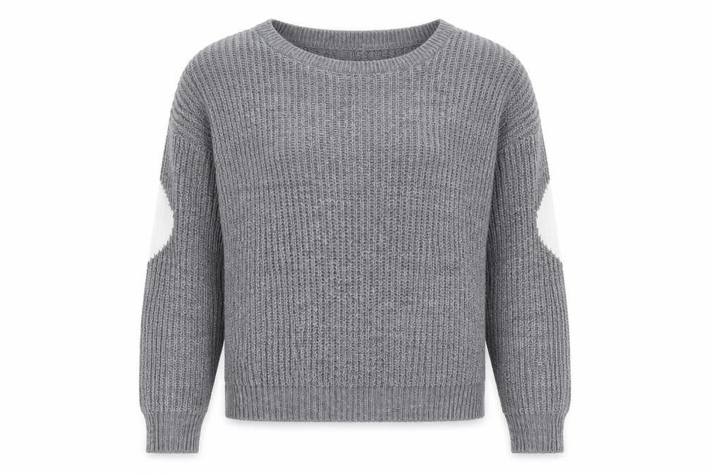 Front view of Shana women’s grey jumper, size L