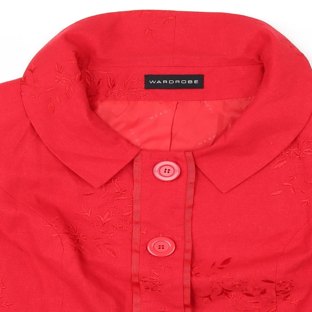 Wardrobe Womens Red   Jacket Coat Size L