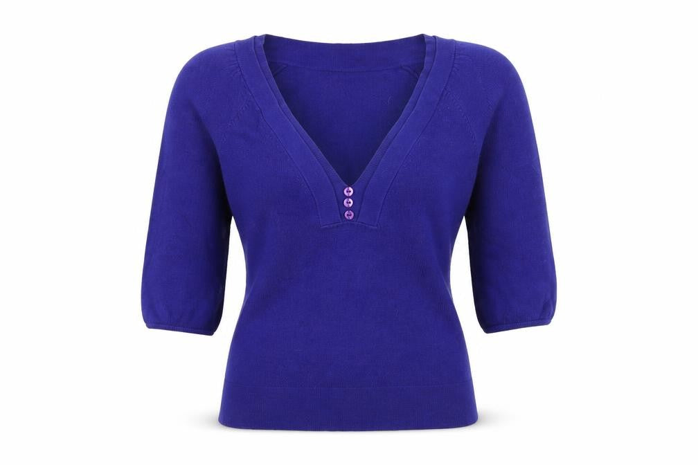 Front view of Vero Moda women’s blue jumper, size XS