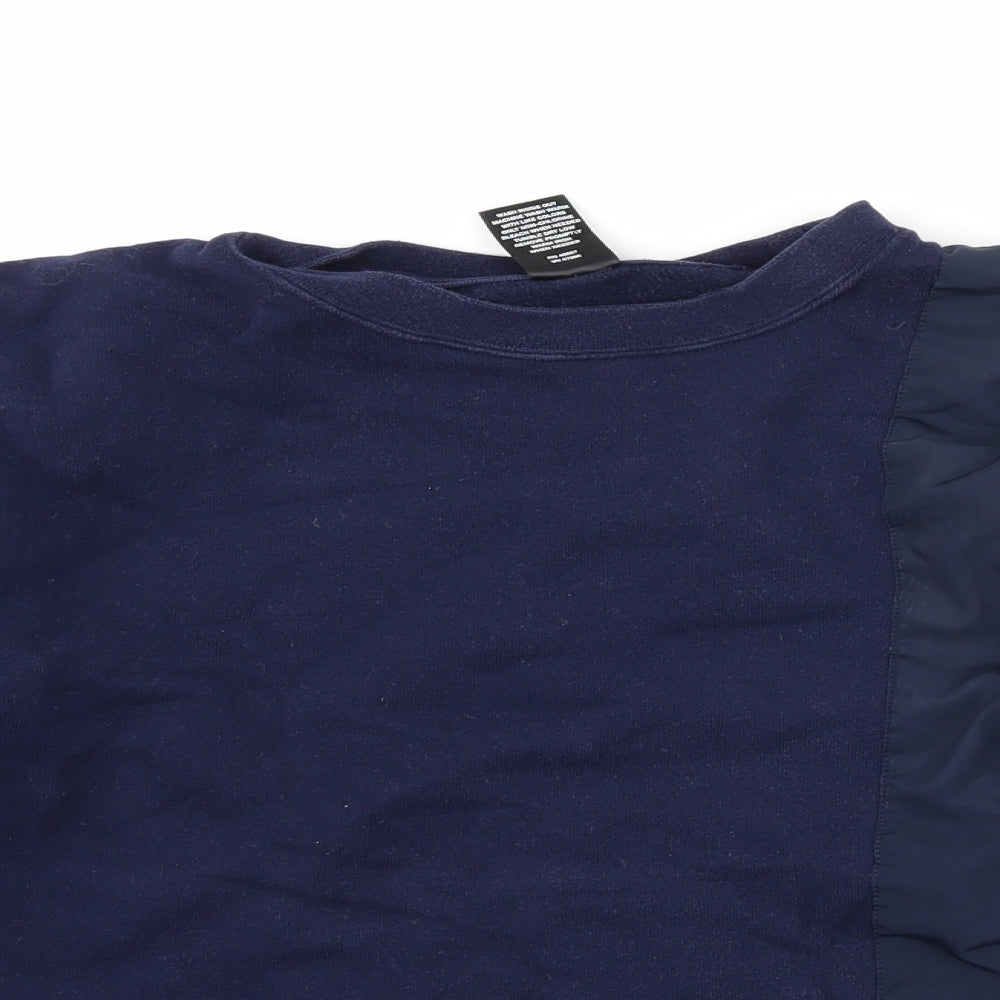 Cheetah Mens Blue Striped  Pullover Sweatshirt Size S