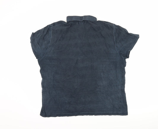 TU Mens Blue    Polo Size L