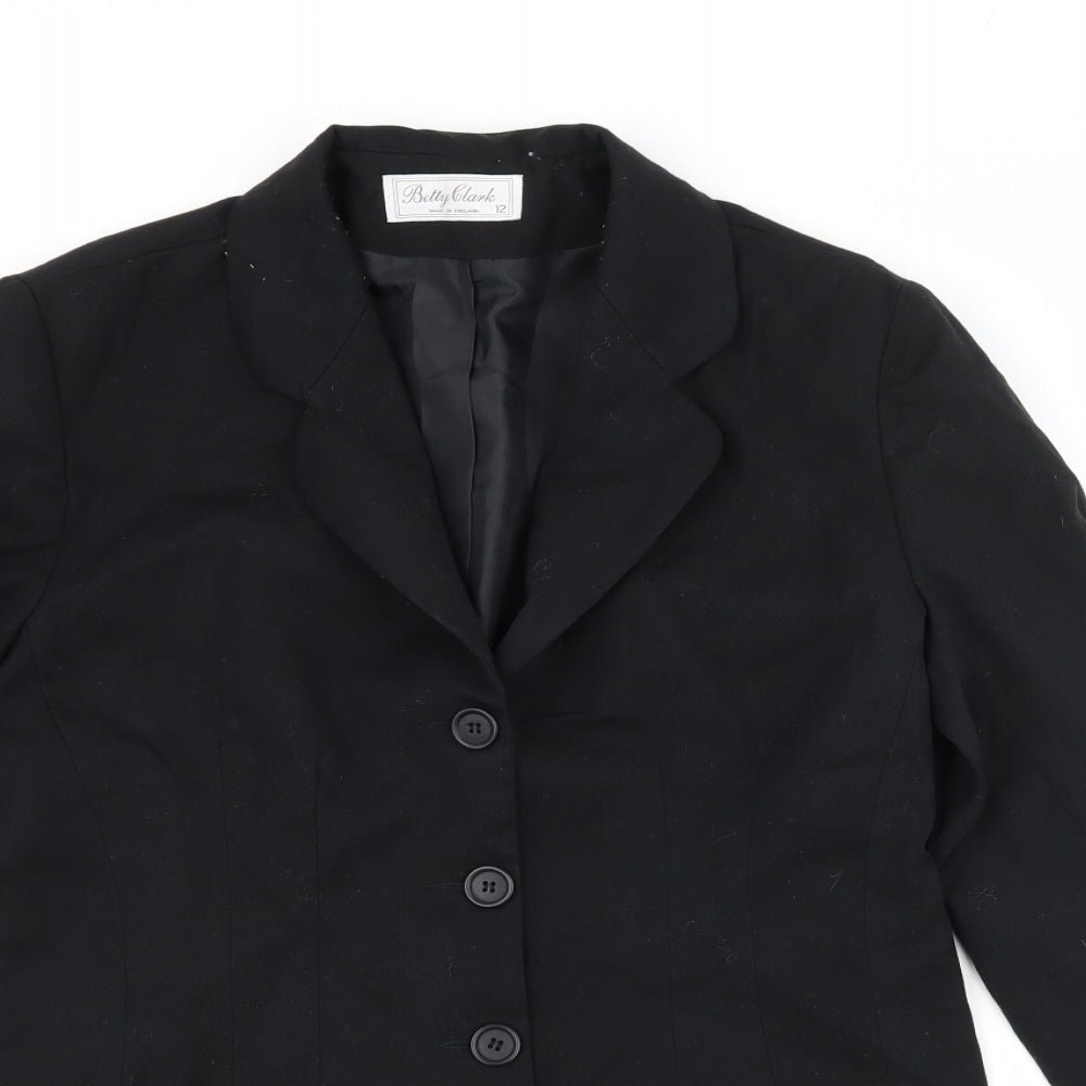 Betty Clark Womens Black   Jacket Suit Jacket Size 12