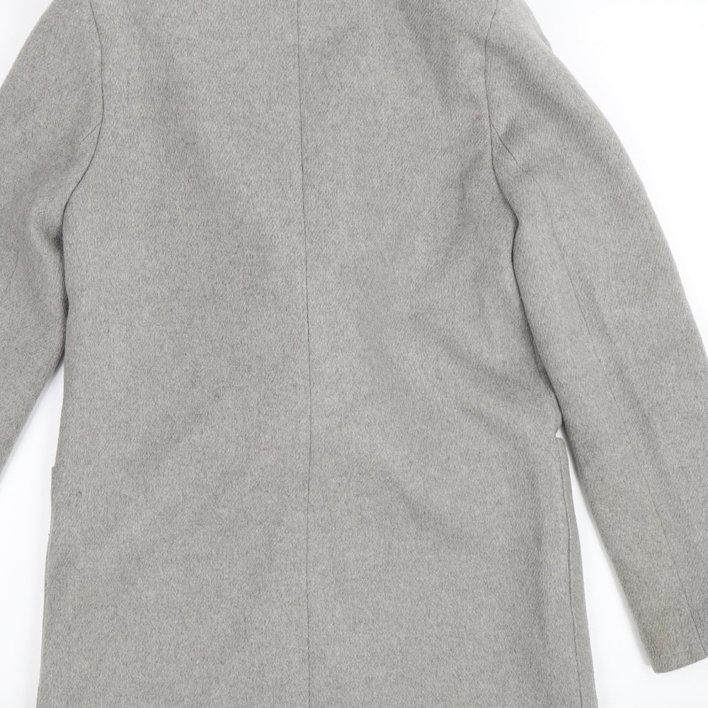 FOREVER 21 Womens Grey   Trench Coat Coat Size S