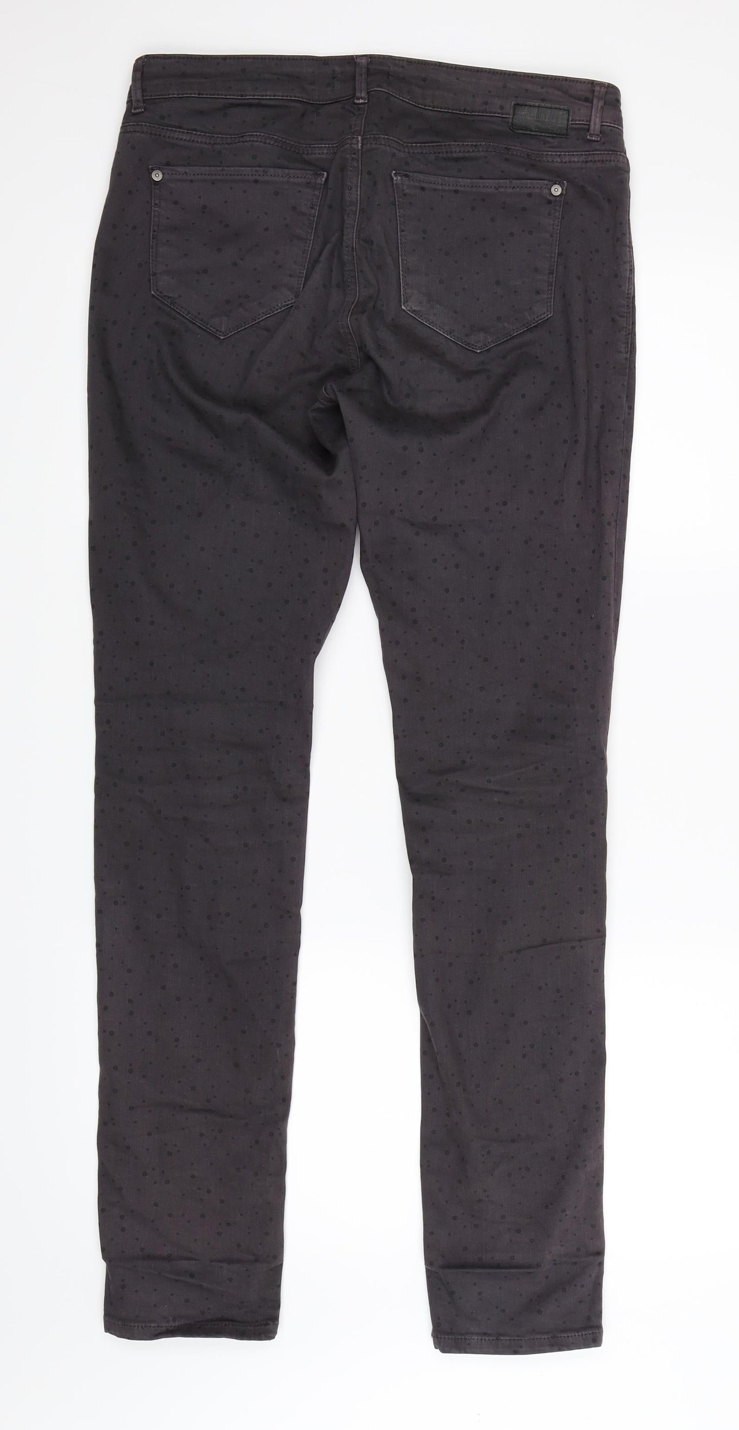 Spirit Womens Purple Polka Dot  Skinny Jeans Size 32 in L31 in
